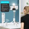 Мини-складной Bluetooth-штатив для селфи с заполняющей подсветкой, Bluetooth-пульт дистанционного управления затвором, выдвижной стержень для сотового телефона Huawei Xiaomi IPhone