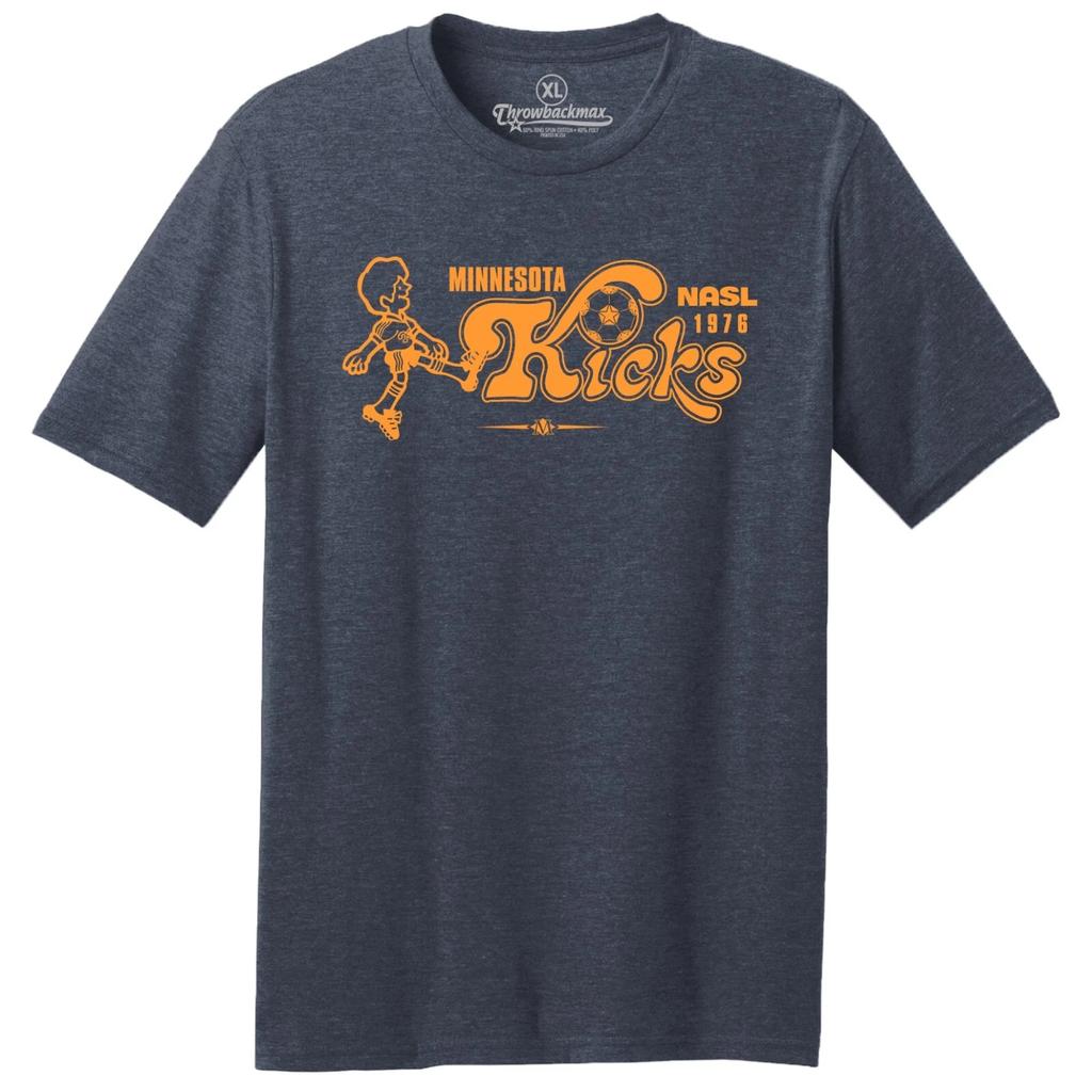 Minnesota Kicks 1978 Logo NASL Soccer TRI-BLEND Tee Shirt