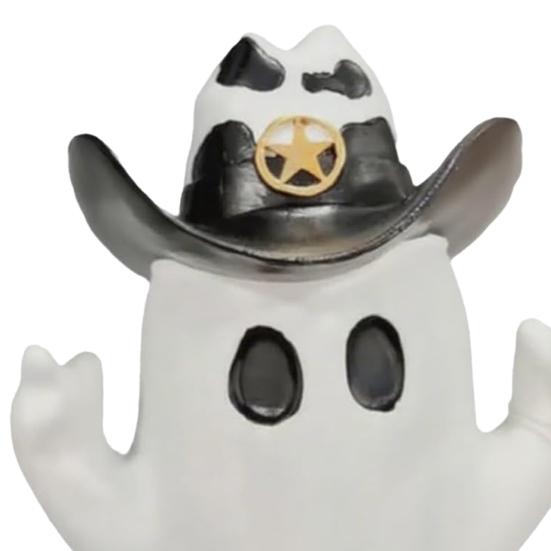 Хэллоуин Ковбой Призрак Фигурка Смола Призрак в ковбойской шляпе и сапогах