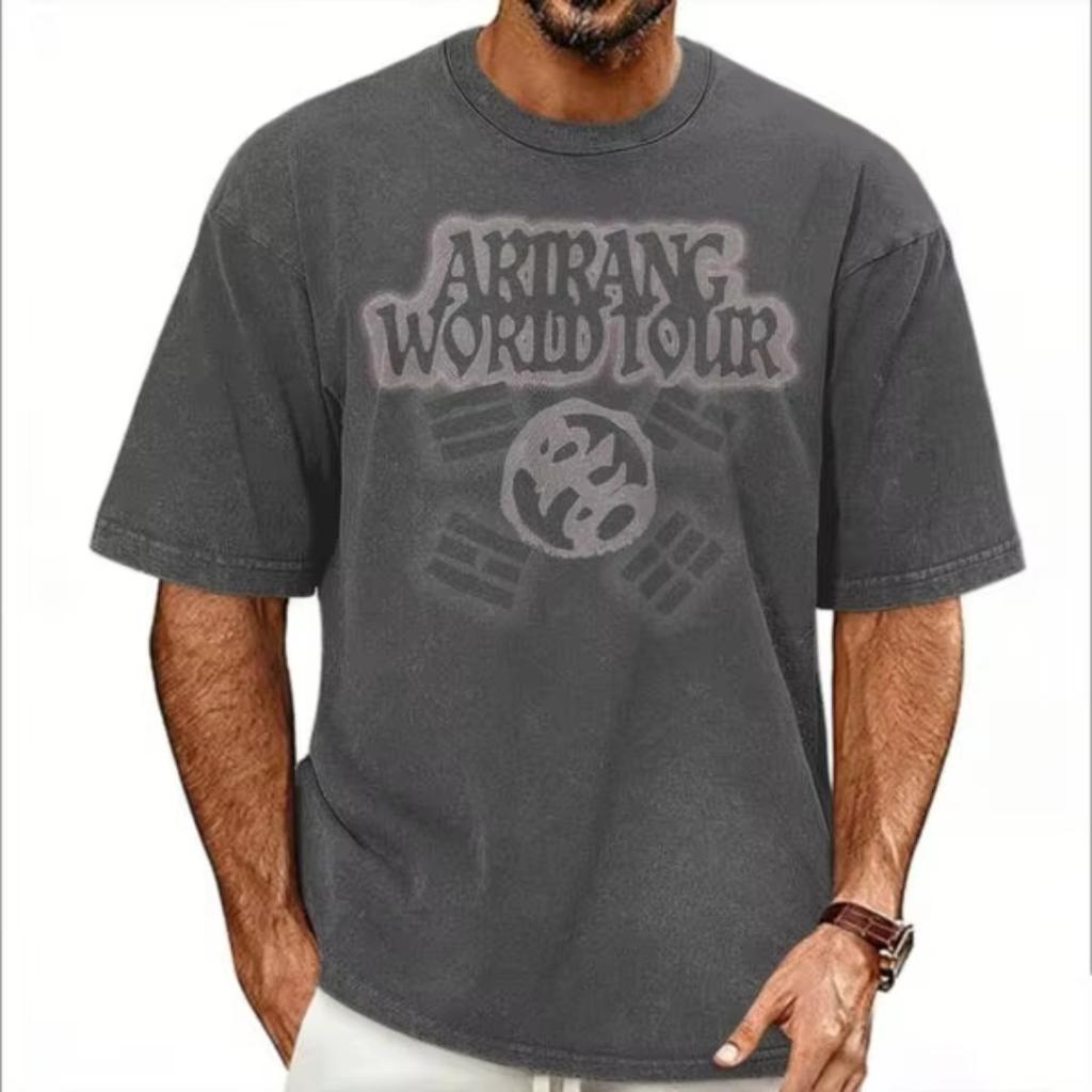 Pop Band 2026 Tour Concert T-shirts Women Men Short Sleeve 100% Cotton Washed T-shirts for Fan Gifts Female Male Clothing