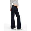 Shiyiyue American-Style Denim Blue Double-Button Loose Jeans for Women, Autumn Drape Narrow-Leg Casual Floor-Length Flared Pants