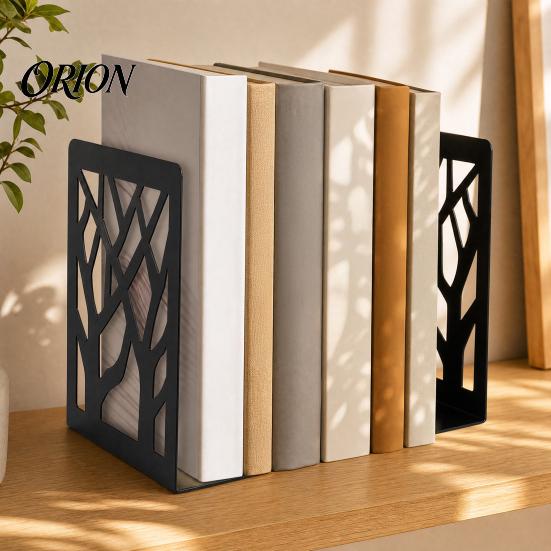 Толстая Подставка для Книг 1 Пара Декоративные Подставки для Книг 'Древо Жизни' для Полок, Прочные Полочные Органайзеры с Полым Узором, Держатели-Ограничители для Стола,