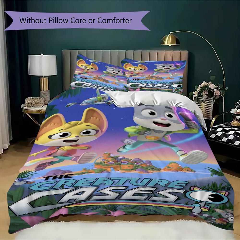The Creature Cases Pattern Bedding,Quilt Set Quilt Cover Pillowcase Home Birthday Gift (1*duvet cover+2*pillowcase,without core)SSJT0917115