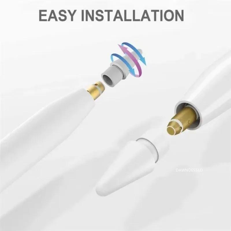 Для Apple Pencil 1-го 2-го 3-го USB-C Pro Наконечники из силикона Сменные наконечники для стилуса Перо для стилуса 2B HB Для аксессуаров iPad Pencil