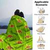 Teletubbies Tinky Winky Lime Green Themed Blanket Personalized Name Soft Warm And Versatile For Sofa Bed Office And Travel Machine Washable
