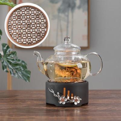 Керамическая электрическая подставка для подогрева чая Shangqi со стеклянным чайником