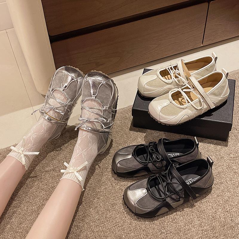 Туфли Мэри Джейн на плоской подошве в балетном стиле, женские, лето 2025, новые, для отдыха, спортивные, для моральной подготовки, плоские туфли-кеды Forrest Gump