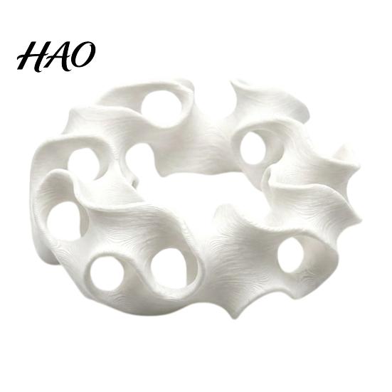 Aquarium Fish Shelter 3D Printed Hideout Cave, Wavy Hollow Ring Shrimp Shelter, Stable Bottom Decoration for Breeding Hiding Hole Decor, Tank Ornament