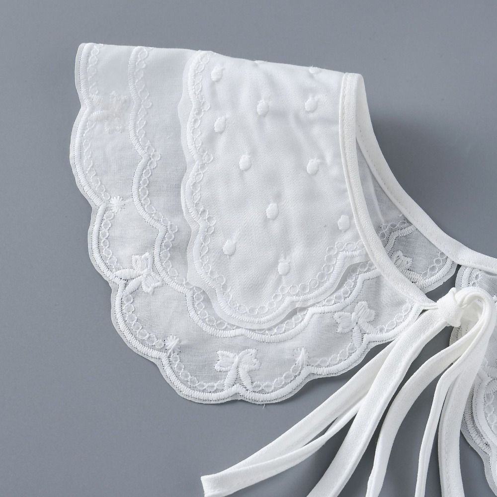 DIY Fake Collar Cotton Lapel Half Shirt Shawl Wrap Decoration Adjust Clothes Women Girls