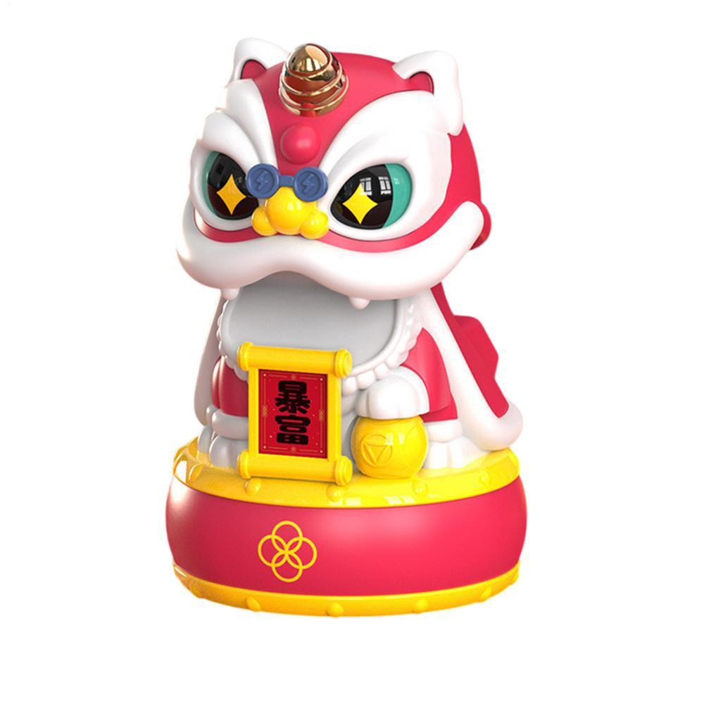 Automatic Nodding Head Desktop Wake Lion Statue Solar Shaking Head Ornament Desktop Mascot