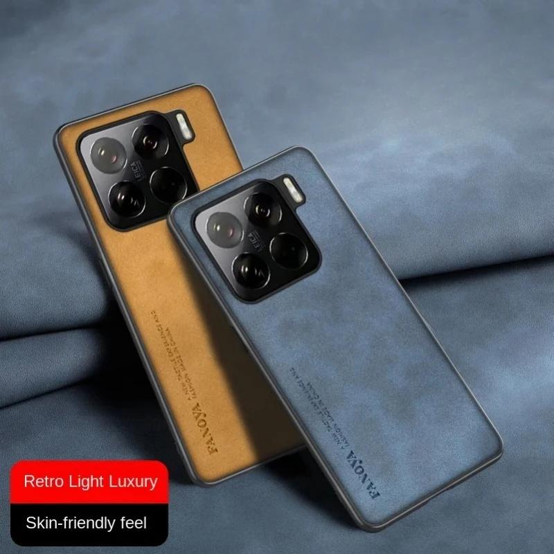 Чехлы для Xiaomi 15 Матовый чехол из искусственной кожи ягненка для Xiaomi 15 Pro 14T 14 Ultra 13T Turbo4 POCO X7Pro Мягкая рамка Противоударный чехол