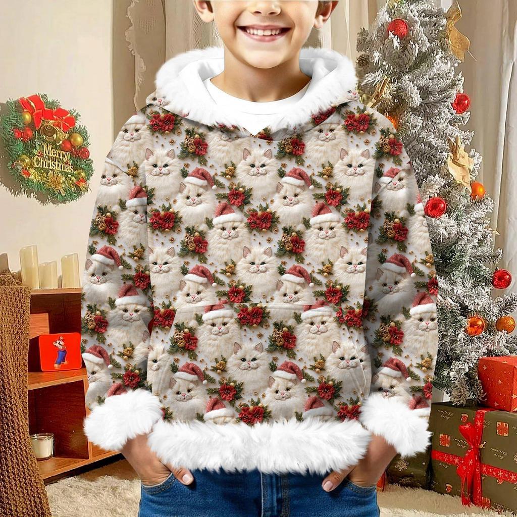 Children's Sweatshirt Girls Boys Long Sleeve Lightweight Casual Hoodie Loose Comfortable  Sweatshirt