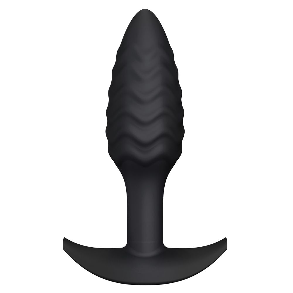 Marc Dorcel Wavy Silicone Anal Plug - Black