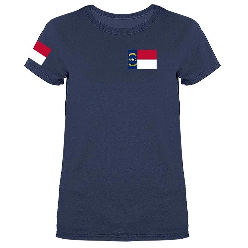 State of North Carolina Flag Crest Women039s T-shirt