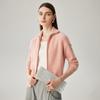 Zhaojun Women's Cable-Knit Cashmere Zipper Cardigan