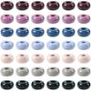 KISSITTY 66Pcs Assortment European Resin Beads Glitter Large Hole Bead Mixed Colors Platinum Cores Rondelle Mixed Color Spacer Beads for Jewelry