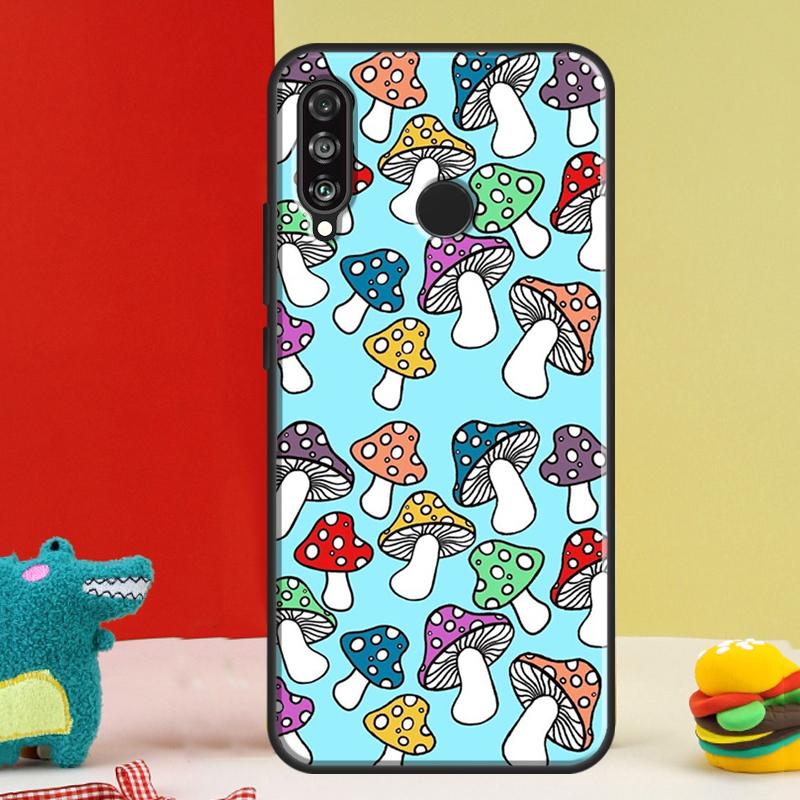 Психоделические Грибы Цветочные Для Huawei Nova 12i 12s 11i 5T 9 10 SE Y91 Y90 Y60 Y70 Y72 Y61 P60 Pro P20 P40 P30 Lite Чехол