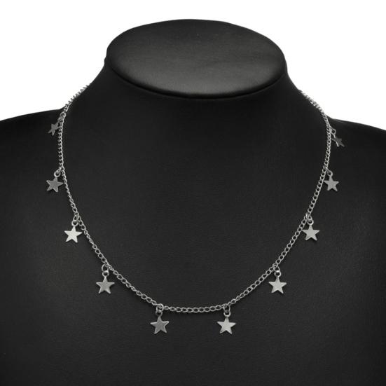 Женское ожерелье с подвеской в ​​виде маленькой звезды, сплошной цвет, вечерние ювелирные изделия, подарок