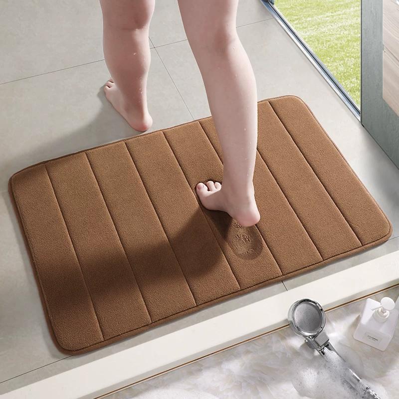 Toilet Floor Mat Bathroom Absorbent Door Mat Doorway Quick-Drying Foot Mat Toilet Non Slip Carpet For Home Toilet Mat