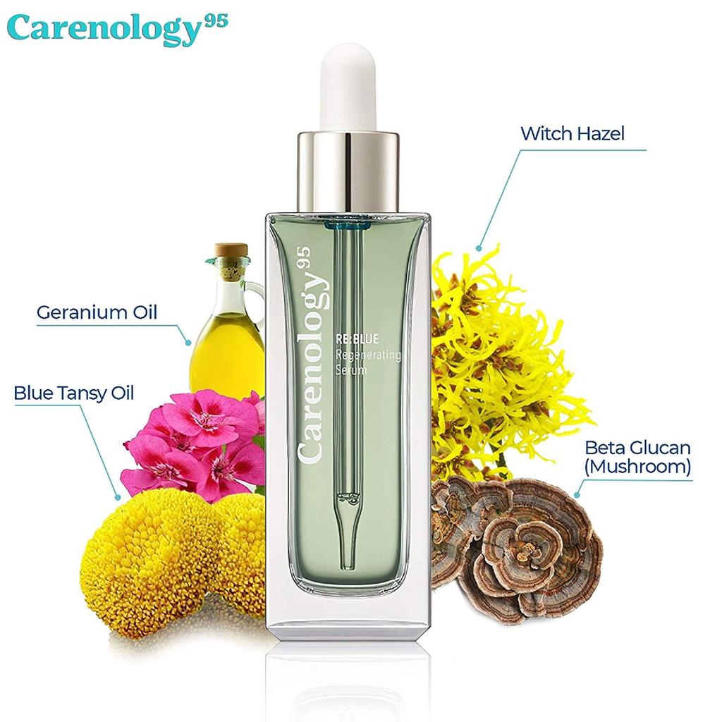 Carenology 95 RE:BLUE Regenerating Serum (50ml 1.69 Oz) With Blue Oil