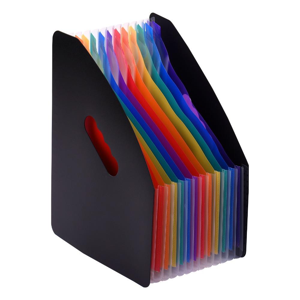 12 Pockets File Organizer Portable File Rack Self Standing Document Organizer Home Office