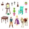 Disney Store Action Toy Rapunzel Tower Playset - 19 Piece Tangled Playset with Rapunzel, Flynn, and Other Princess Toys - Tower Apartment, Sculpted