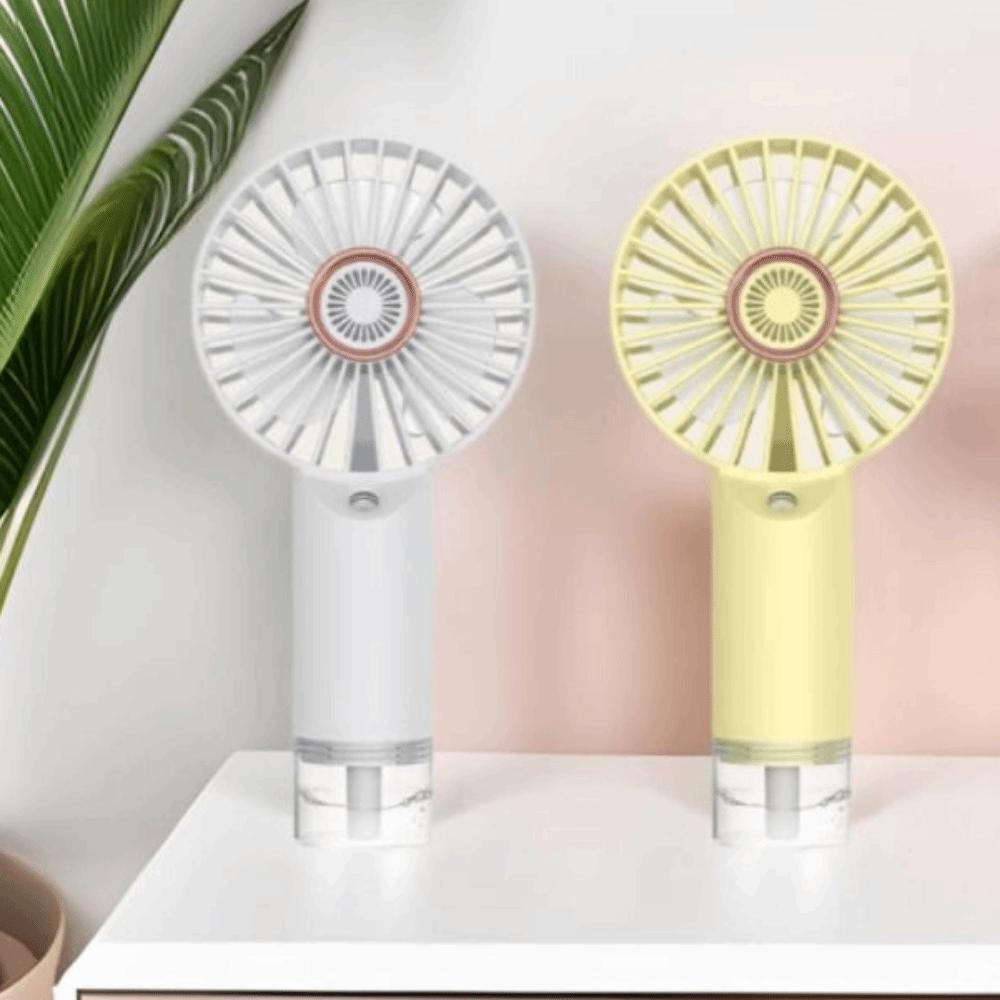 USB Rechargeable Handheld Spray Fan Strong Wind Multifunctional Mini Misting Fan Low Noise Fine Mist Function