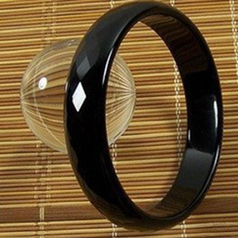 Браслет из натурального черного агата, модный браслет с амулетом, браслет из нефрита, женский подарок