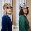 Adjustable Fit Faux Mink Cap Leopard Print Plush Hat Retro Baseball Cap  Autumn Wear