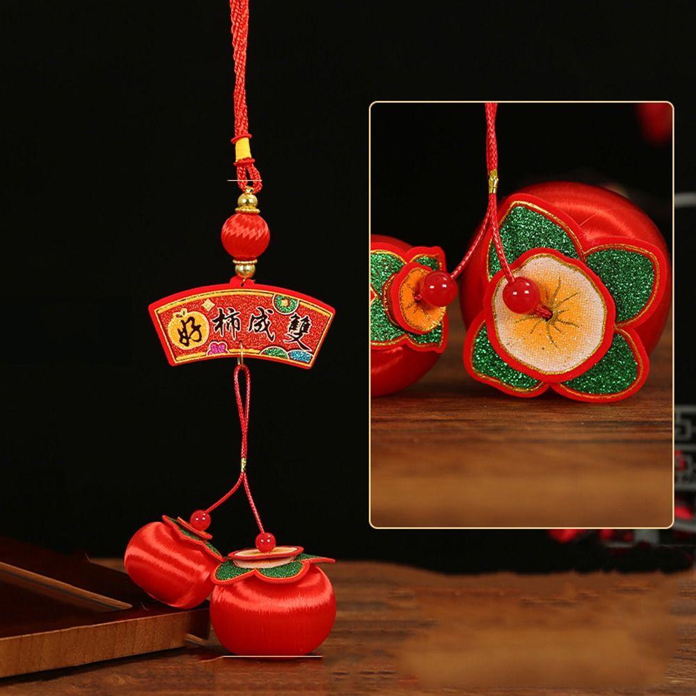 Traditional Chinese Lucky Persimmon Pendants Plastic Spring Festival Supplies Home Wall Decor
