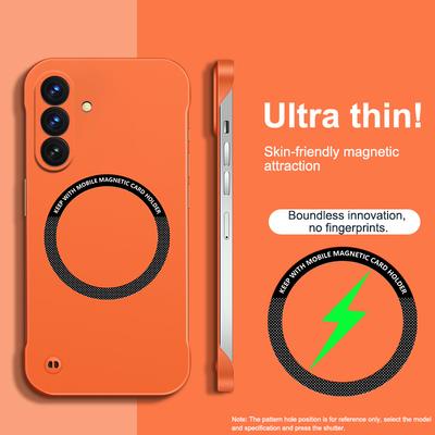 Чехол для Samsung A56 5G Ультратонкий безрамочный чехол для телефона Для Samsung Galaxy A56 5G Для Magsafe Магнитная крышка для беспроводной зарядки