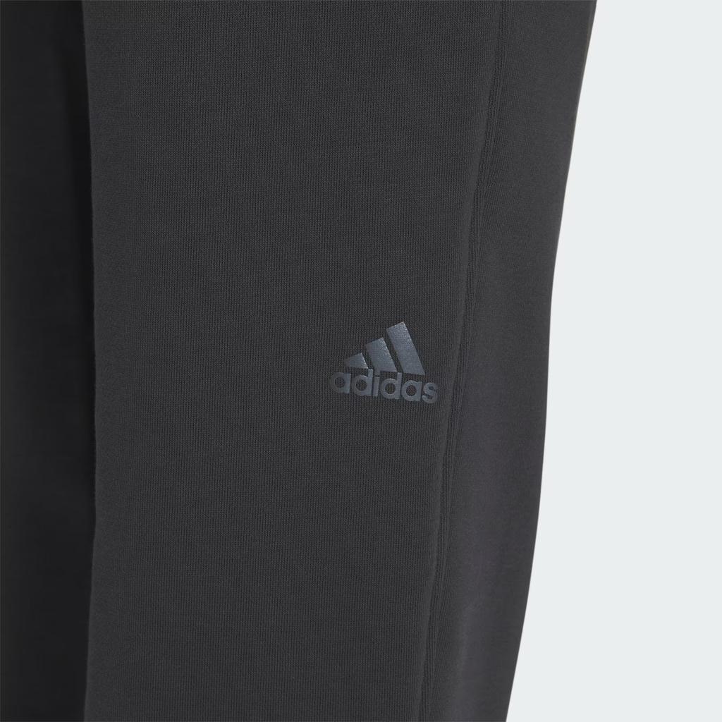 Adidas Verbiage Logo Cuffed Knit Track Pants Men Bottoms Carbon-Black IS7424
