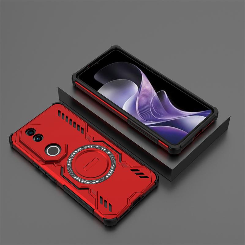 Ударопрочный бронированный чехол для Vivo V50 Магнитная адсорбция Беспроводная зарядка Back Cove Vivo V50 V50e Чехол для Vivo V50 Чехол 6,77 дюйма