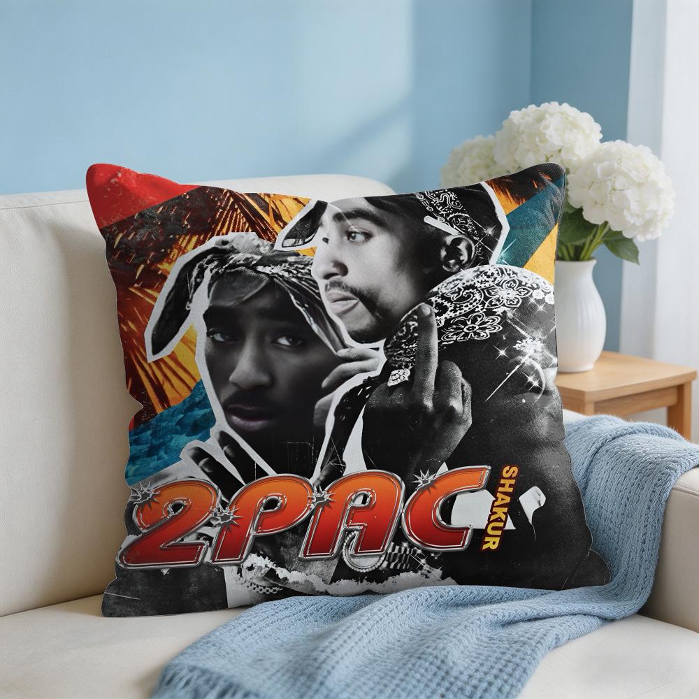 Крутой TTupac Pac SShakur Чехол-подушка Квадратная подушка Спальня Диван Отдых Комфорт Гостиная Домашний Декор X