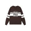 Color Block Letter Print Casual Long Sleeve Sweater Men Sweater Cream-Brown F11M419401F-BN