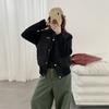 Зимняя новая универсальная хлопковая стеганая куртка с вязаными вставками, визуально молодящая, с воротником-стойкой, защита от холода и тепло, женская хлопковая стеганая куртка