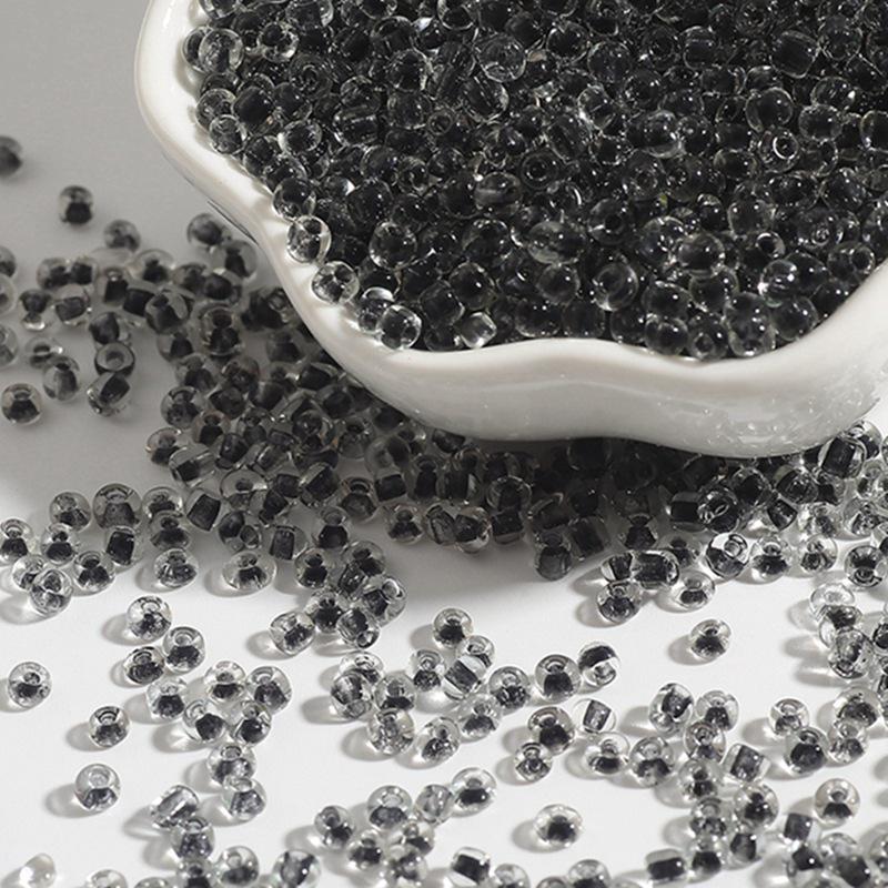 Прозрачные переливающиеся аксессуары для бисероплетения своими руками: Окрашенные бусины из рисового стекла с цветным ядром для вышивания крестиком