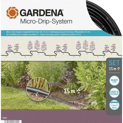 GARDENA Полный комплект капельного полива размер S Micro-Drip® – Полив линии макс. 100 м – Система самоочистки - (13010-20)