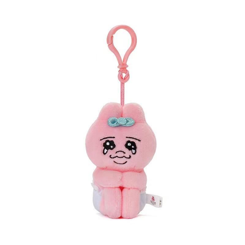 Cute Pink Underpants Bunny Plush Toy Adorable Cartoon Animal Keychain Gift