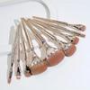 9Pcs Makeup Brushes Set Gold Handle for Foundation Powder Soft Fluffy Makeup Tools Cosmetic Powder Eye Shadow Foundation Blushes
