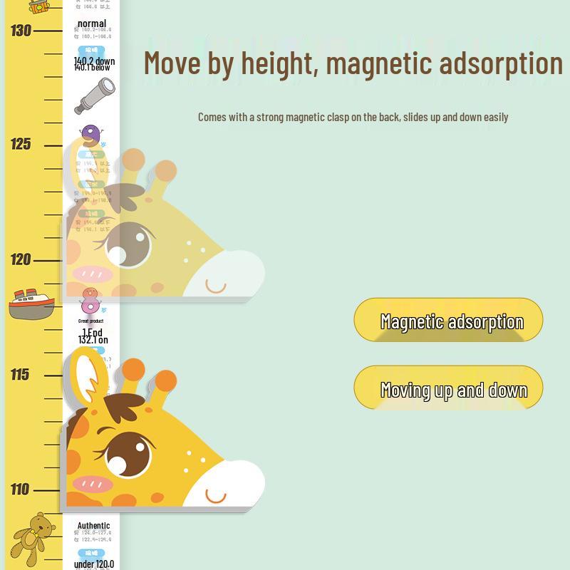3D Giraffe EVA Magnetic Height Chart for Children's Room