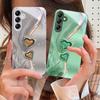 Янтарный двойной чехол-книжка для Samsung Galaxy A14 4G 20 30 52 20S 21S 22 A32 33 34 42 50 51 53 54 70 71 72 73 5G Стеклянный чехол для телефона