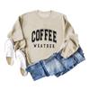 Европейско-американская принтованная толстовка с круглым вырезом - COFFEE WEATHER Мода