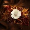 Decorative Dining Mats for Autumn Maple Leaf Embroidered Placemat, Coaster Place Mat, Thanksgiving Hollow Design Coffee Table Mat Fall Farmhouse Home