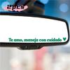 2Pcs Waterproof Car Mirror Stickers Te Amo Maneja Con Cuidado No Residue Decals for Car DIY Accessories