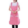 Кухонный фартук без рукавов с плечевым ремнем, двухслойный кухонный женский фартук с защитой от масла, ежедневное использование