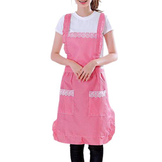 Кухонный фартук без рукавов с плечевым ремнем, двухслойный кухонный женский фартук с защитой от масла, ежедневное использование
