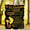 Dad's Special Gift for Daughter - Soft Flannel Throw Blanket with Inspirational Quotes, Cozy & Warm for All Seasons, Perfect for Couch, Bed,