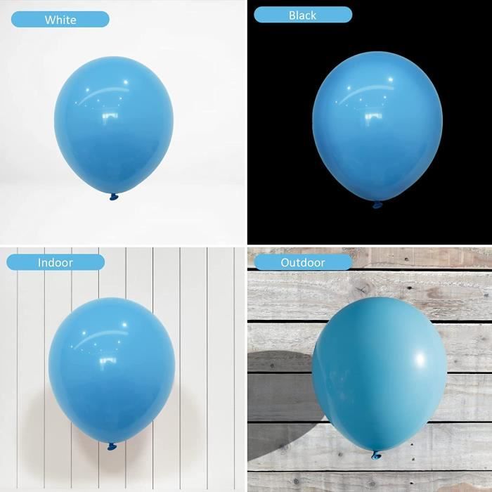 Ballon Baudruche - Bleu Clair - 50 Pièces - 10" (25 cm) - Latex Naturel - Hélium Inclus