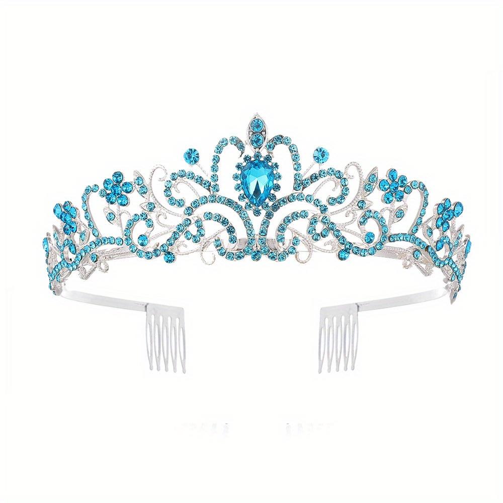 Crystal Crown Tiara With Comb Rhinestone Prom Diadem Headband For Women Bridal Wedding Hair Accessories Jewelry Tiara And Crowns